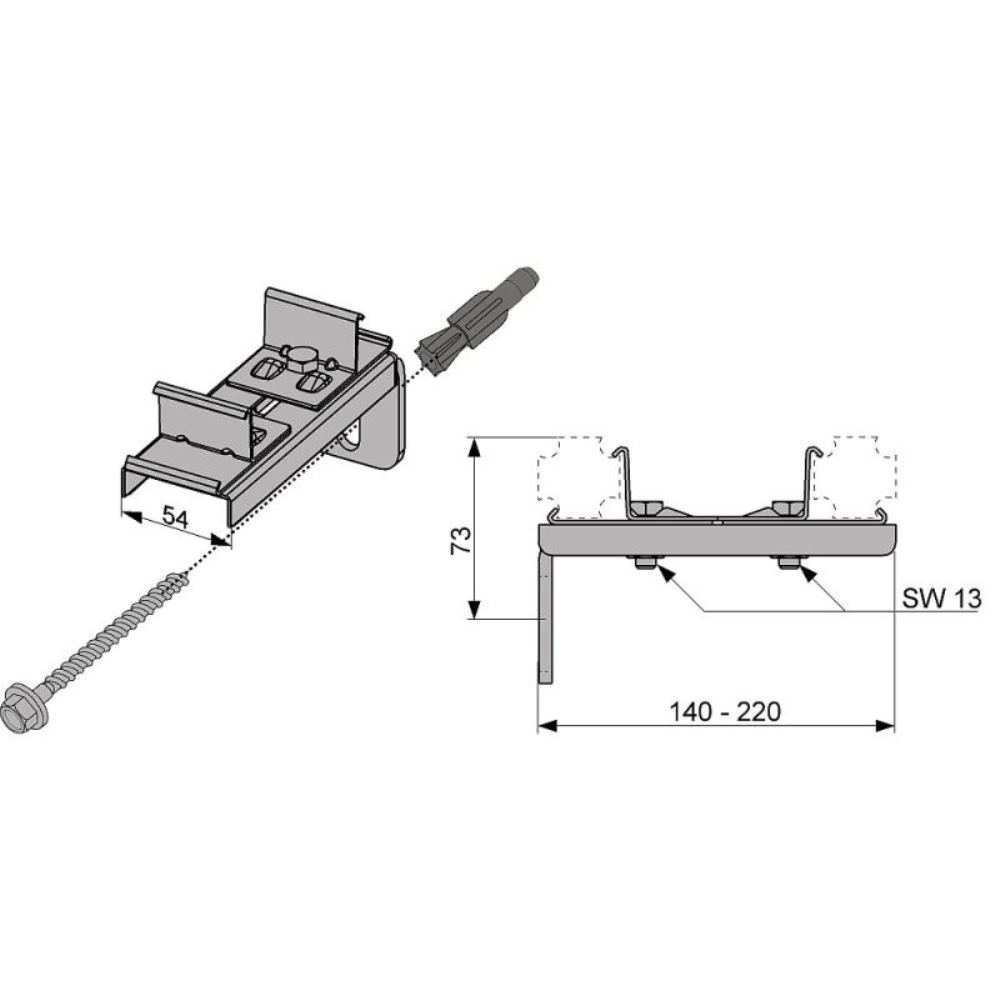 Крепление двойное Tece TECEprofil 9030011 2 Крепление двойное Tece TECEprofil 9030011 — изображение 2