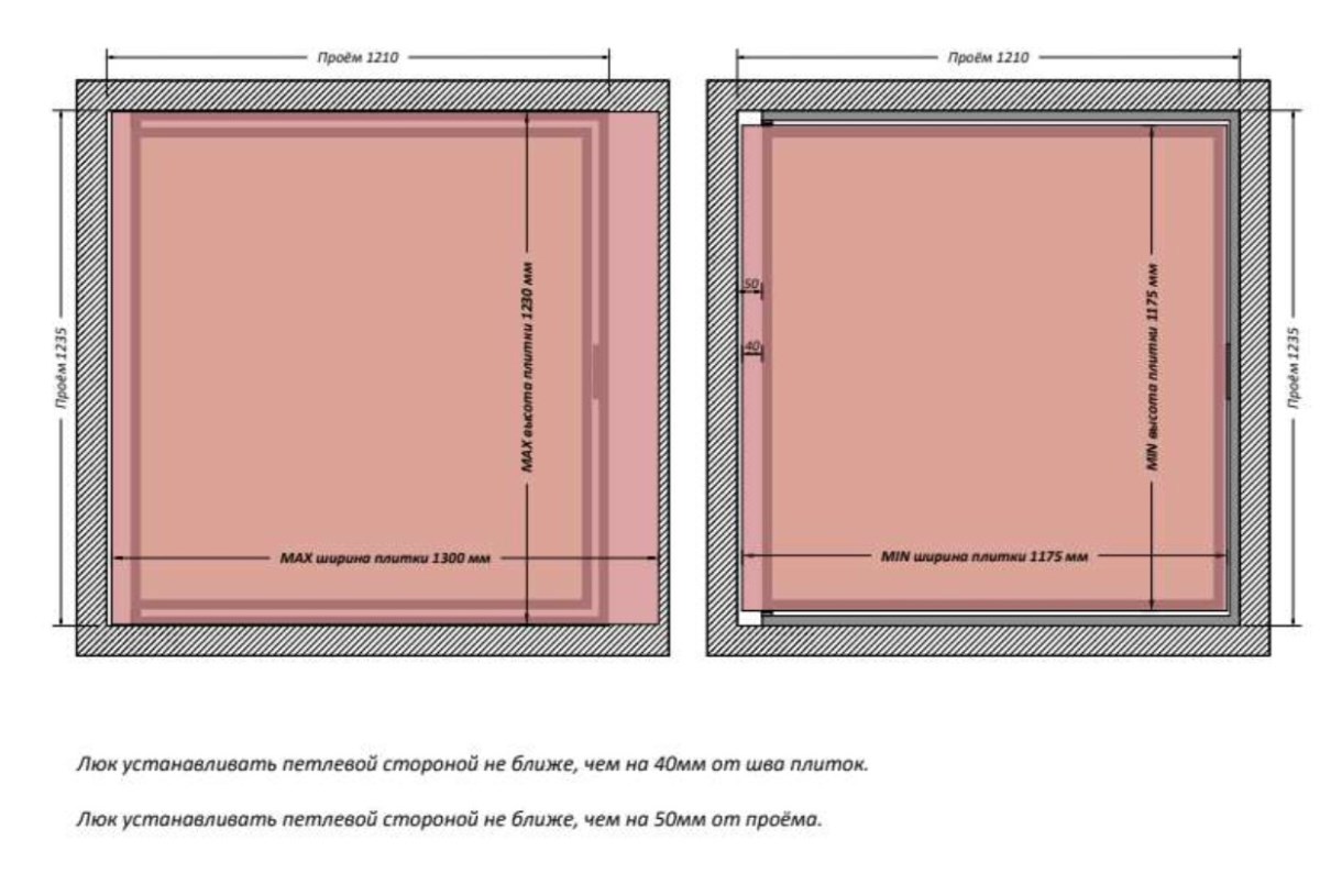 Люк одностворчатый Shagma 120х120 ревизионный под плитку ЛС1200x1200К 7 Люк одностворчатый Shagma 120х120 ревизионный под плитку ЛС1200x1200К — изображение 7